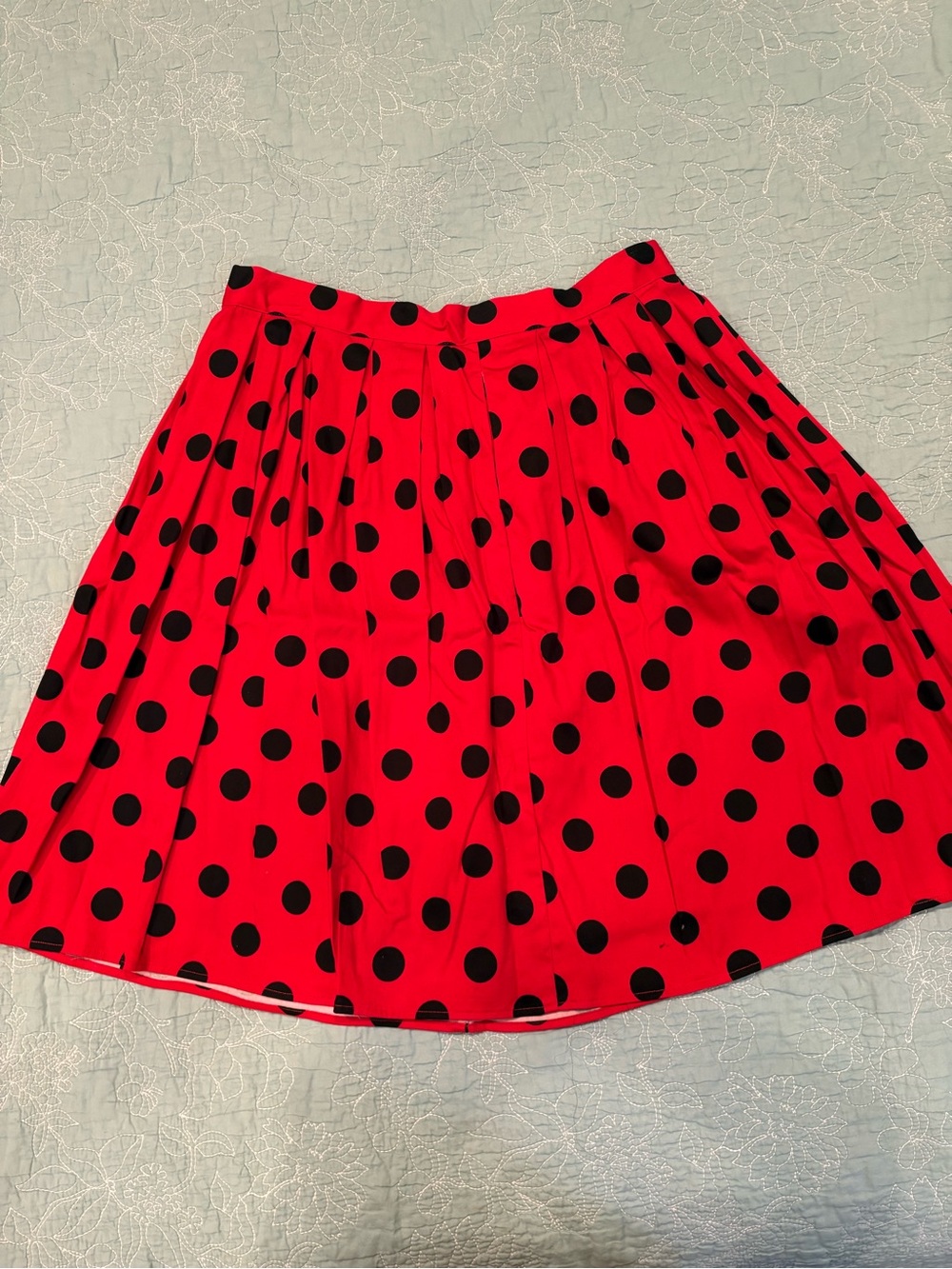 Grace Karin Red Polka Dot Pleated Women's Skirt